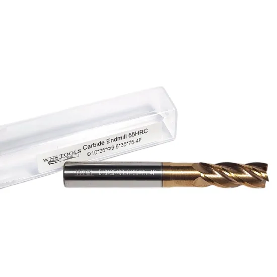 Frez węglikowy VHM ZLUZOWANY Fi 10 x 75 55HRC